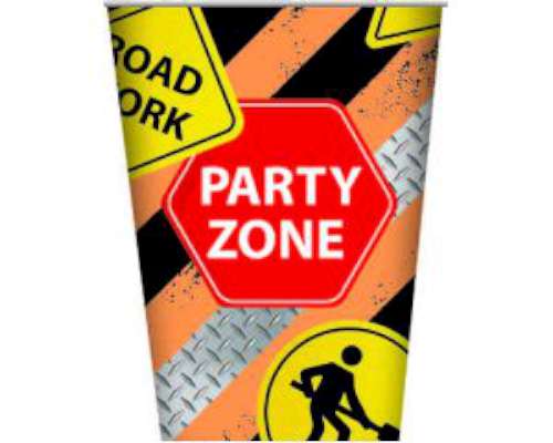 Construction Party Zone Cups